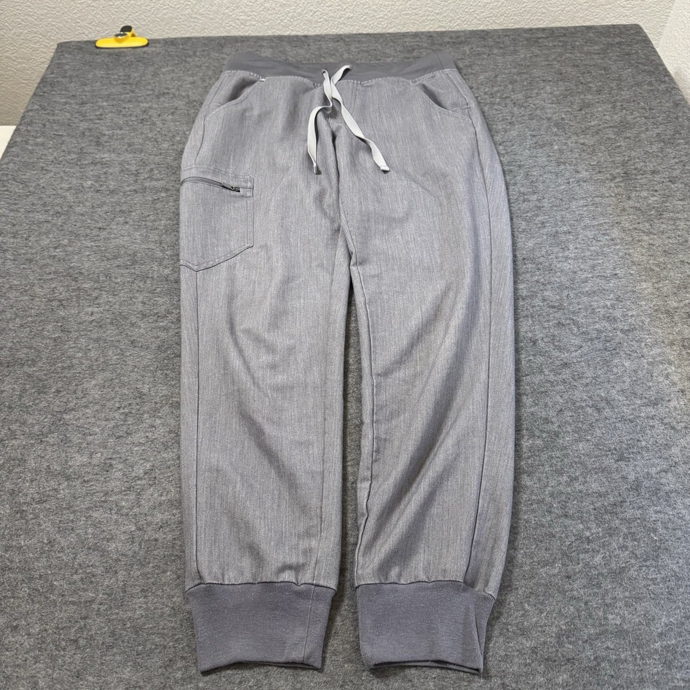 FIGS Zamora Jogger Scrub Pants Graphite Grey Drawstring Size S Nurse Work